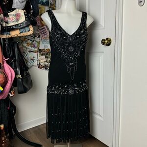 Vintage Sue Wong Beaded Black Dress 6